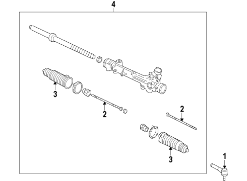 2013 Ford F-150 P/S Pump & Hoses, Steering Gear & Linkage Steering Gear Diagram for CL3Z-3504-A