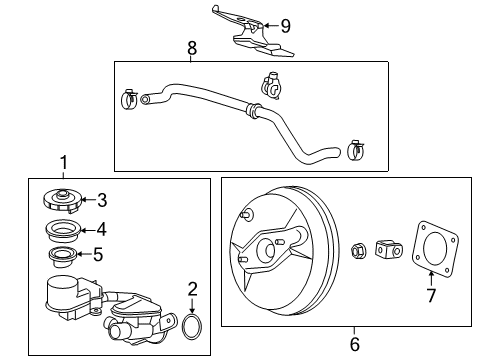 2014 Honda Civic Hydraulic System Tube Assembly, Master Power Diagram for 46402-TR7-A01