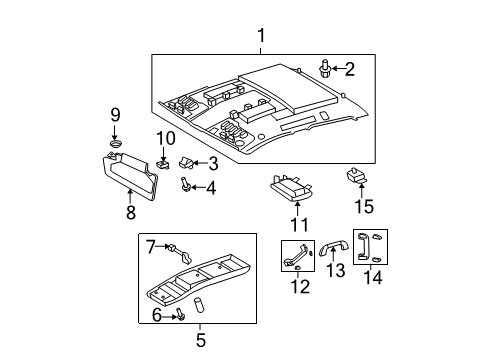 2009 Toyota Tundra Interior Trim - Cab Dome Lamp Assembly Diagram for 81240-0C050-B0