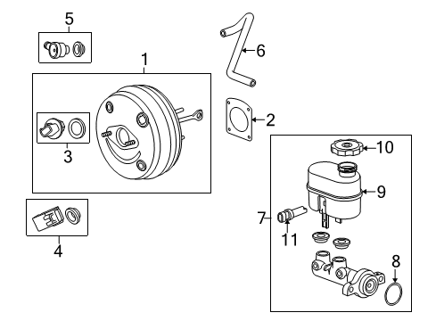 2009 GMC Yukon XL 1500 Hydraulic System Master Cylinder Diagram for 19417185