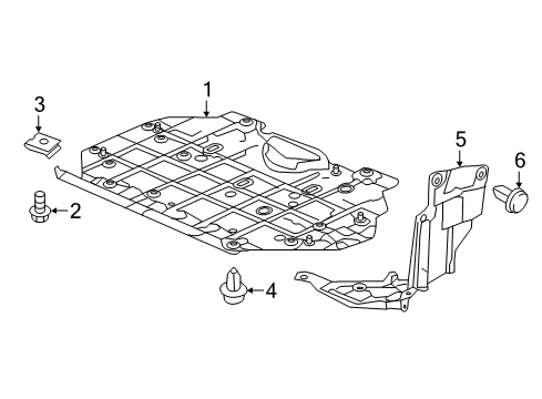 2019 Honda HR-V Splash Shields Cover, Engine (Lower) Diagram for 74111-T7W-A00