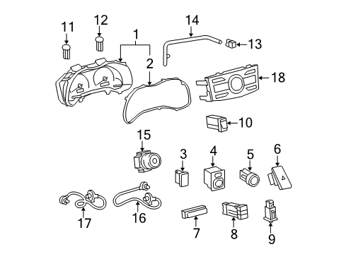 2010 Toyota Corolla Ignition Lock Cluster Assembly Diagram for 83800-02V61