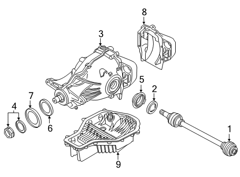 2018 BMW M5 Axle & Differential - Rear Final Drive With Differential Diagram for 33107856928