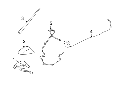 2010 Nissan 370Z Antenna & Radio Feeder-Antenna Diagram for 28243-1EA1A