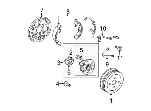 2009 Toyota Yaris Anti-Lock Brakes Actuator Assembly Diagram for 44050-52A30