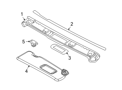 2002 BMW M3 Interior Trim - Roof Moulding Upper Diagram for 51718233413