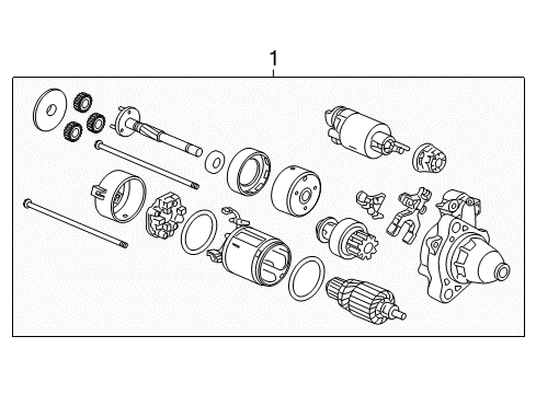 2018 Honda Fit Starter Starter Motor Assembly (Sm-74015) (Mitsuba) Diagram for 31200-5R7-A02