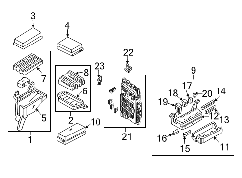 2001 Infiniti I30 Electrical Components Bracket-Relay Diagram for 24383-51E00