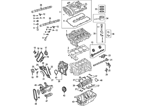 2019 BMW 230i Engine Parts, Mounts, Cylinder Head & Valves, Camshaft & Timing, Variable Valve Timing, Oil Pan, Oil Pump, Balance Shafts, Crankshaft & Bearings, Pistons, Rings & Bearings INTERMEDIATE LEVER (L-SHAPED Diagram for 11379884078