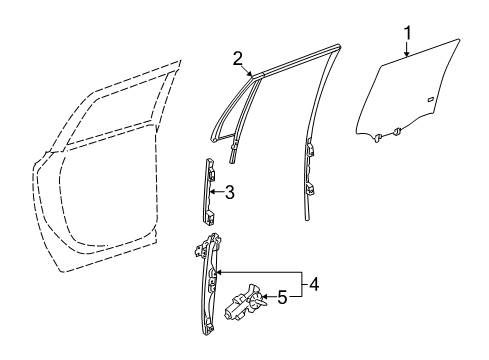 2012 Buick Enclave Rear Door Channel Diagram for 25781703