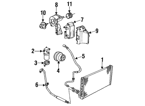 1985 GMC S15 Jimmy Air Conditioner Air Conditioner Compressor Kit Diagram for 88964873