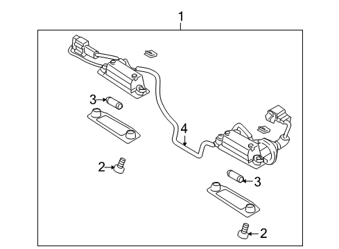 2004 Kia Amanti Bulbs Lamp Assembly-License Plate Diagram for 925013F000