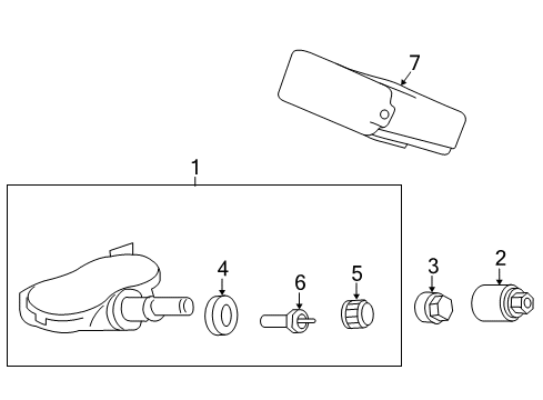 2013 Honda Civic Tire Pressure Monitoring Receiver Unit, Tpms Diagram for 39350-TR0-A11