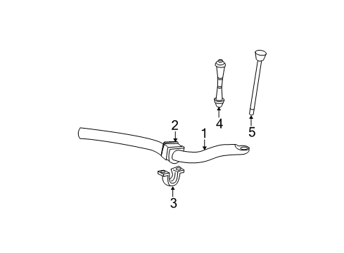 2003 Ford Explorer Sport Trac Stabilizer Bar & Components - Front Bushings Diagram for 1L5Z-5484-BA