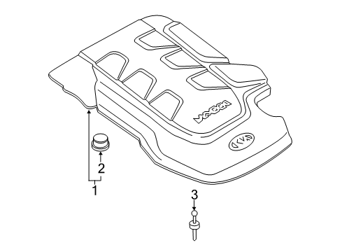 2017 Kia K900 Engine Appearance Cover Engine Cover Assembly Diagram for 292403CDE0