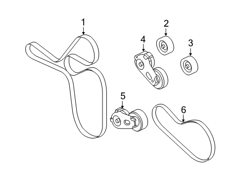 2010 Ford F-350 Super Duty Belts & Pulleys Serpentine Belt Diagram for BC3Z-8620-D