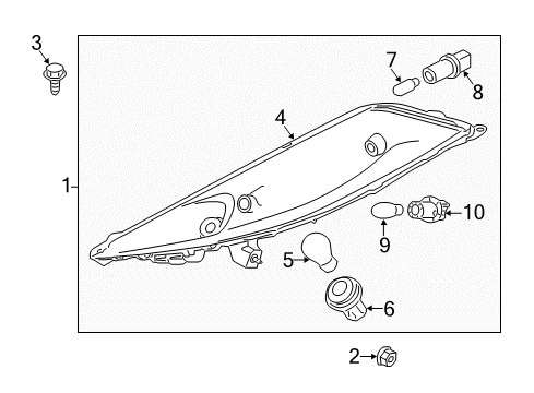 2013 Nissan Juke Bulbs Body Assy-Front Combination Lamp, LH Diagram for 26129-3YW5A