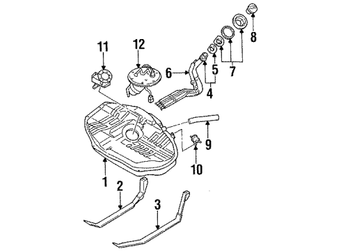 1995 Kia Sephia Senders Fuel Pump Assembly Diagram for MB3E71335ZB