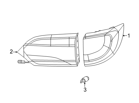 2021 Chrysler Pacifica Bulbs Lamp-Tail Diagram for 68424932AB