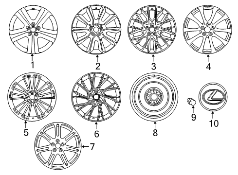 2016 Lexus RC F Wheels, Covers & Trim Wheel, Disc Chrome P Diagram for 4261A-24060