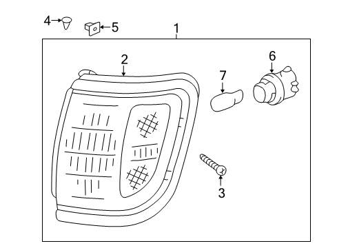 1995 Toyota Tacoma Park & Side Marker Lamps Lamp Assy, Parking & Clearance, LH Diagram for 81620-04010