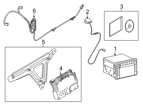 2016 Ford Expedition Navigation System Components GPS Antenna Diagram for FL1Z-10E893-D