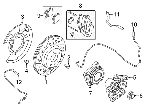 2020 BMW M2 Rear Brakes Brake Disc, Ventilated, Right Diagram for 34212284812