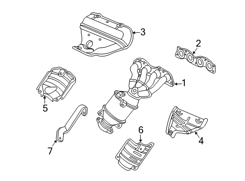 2003 Honda Civic Exhaust Manifold Gasket, Exhuast Manifold (Nippon LEAkless) Diagram for 18115-PWA-004