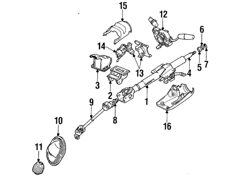 1991 Mitsubishi Eclipse Steering Column & Wheel, Steering Gear & Linkage Ring-Snap Diagram for MF522403
