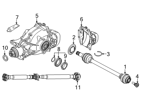 2022 BMW X7 Axle & Differential - Rear DRIVE SHAFT AUTOMATIC TRANSM Diagram for 26108487411