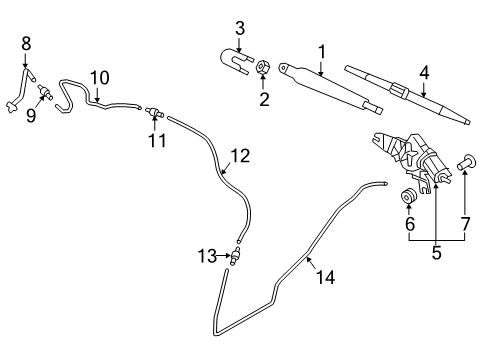 2017 Kia Sorento Wiper & Washer Components Cap-Windshield Wiper Arm Diagram for 988123W100