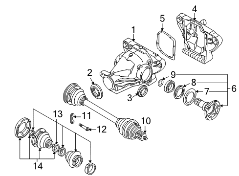 2003 BMW Z8 Axle & Differential - Rear Exchange Output Drive Shaft Diagram for 33217502832