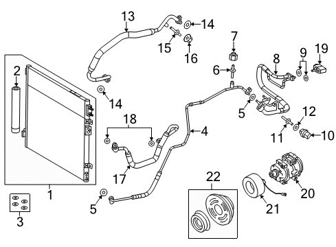 2020 Dodge Challenger Air Conditioner Line-A/C Suction And Liquid Diagram for 68318324AA