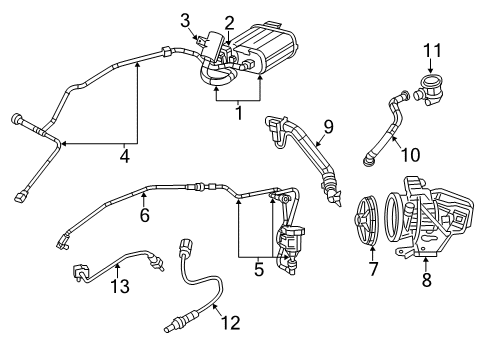 2012 Chrysler 200 Emission Components CANISTER-Vapor Diagram for 5147055AA