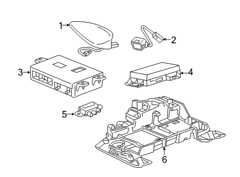2022 Chevrolet Camaro Communication System Components Mount Bracket Diagram for 84866746