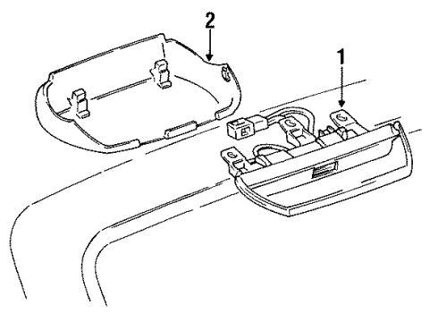 1996 Toyota Corolla High Mount Lamps Lamp Assy, Center Stop Diagram for 81570-13060