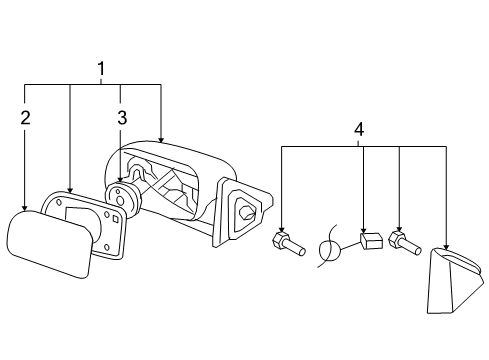 2008 Hyundai Santa Fe Mirrors Mirror Assembly-Outside Rear View, RH Diagram for 87620-0W110