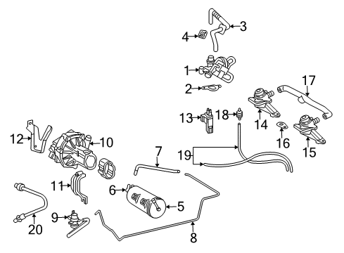 2005 Chrysler Crossfire Emission Components Valve-Check Diagram for 5096374AC