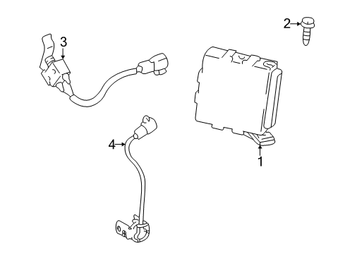 2004 Toyota Echo Anti-Theft Components Control Module Diagram for 89730-52010