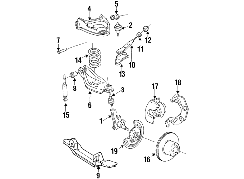 1992 Dodge B150 Front Brakes Front Disc Brake Rotor Diagram for 52007715