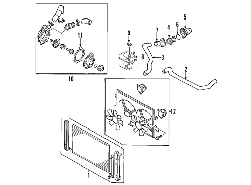 2006 Mercury Montego Cooling System, Radiator, Water Pump, Cooling Fan Water Pump Assembly Diagram for EU2Z-8501-F