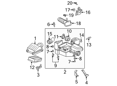 2007 Honda Fit Filters Joint, Throttle Rubber Diagram for 17228-RME-A00