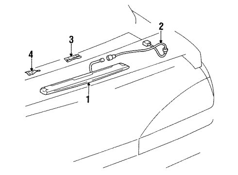 1992 Toyota Paseo High Mount Lamps Lamp Assy, Center Stop Diagram for 81570-16120