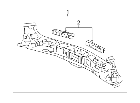 2020 Acura MDX Rear Body Crossmember, Rear Floor Diagram for 65750-TZ5-A51ZZ