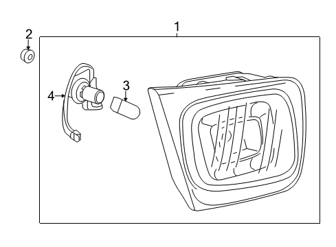 2014 Chevrolet Malibu Backup Lamps Back Up Lamp Assembly Diagram for 22928365