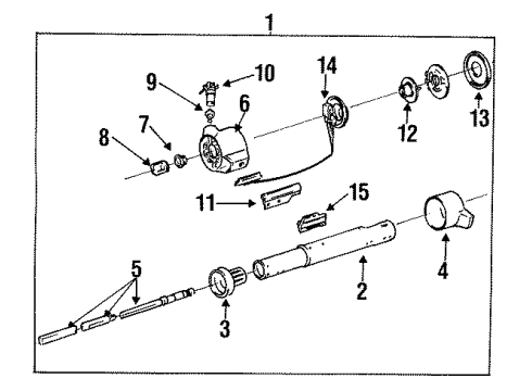 1990 Chevrolet Cavalier Ignition Lock COLUMN, Steering Diagram for 26003398