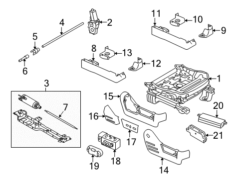 2010 Ford F-150 Tracks & Components Rear Cover Diagram for 9L3Z-1561693-AA