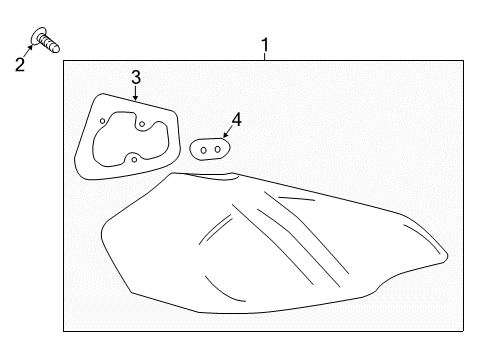 2022 Chevrolet Bolt EV Tail Lamps Tail Lamp Assembly Diagram for 42787658