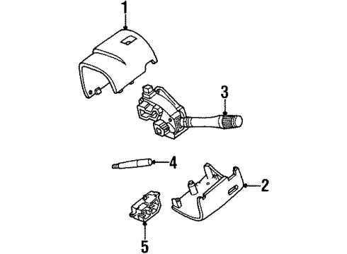 2001 Lincoln Continental Switches Combo Switch Diagram for YF3Z-13K359-AB