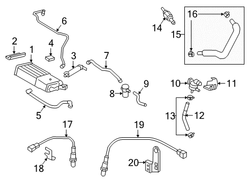 2018 Hyundai Tucson Powertrain Control Hose-3 Way Connect To Seperator Diagram for 31038-D3250